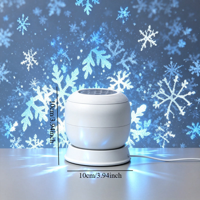 LED-Schneeflocken-Projektor Modern – 360° Drehung, USB, Sanftes Licht