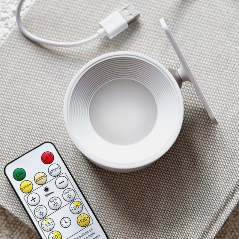 InfiniteGlow | Kabellose Dimmbarer LED-Wandleuchte mit 360° Drehfunktion