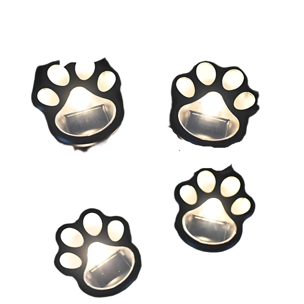 LumiPfote Solarleuchte Pfotenform LED warmweiß Garten