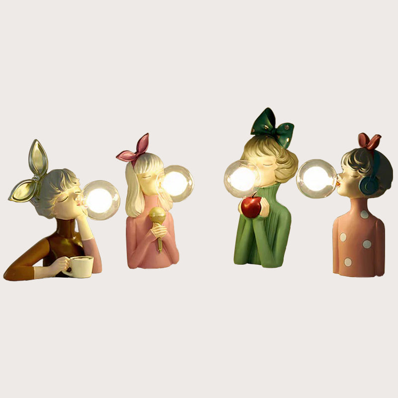 Handgefertigte LED Tischlampe aus Holz für Wohnzimmer & Schlafzimmer