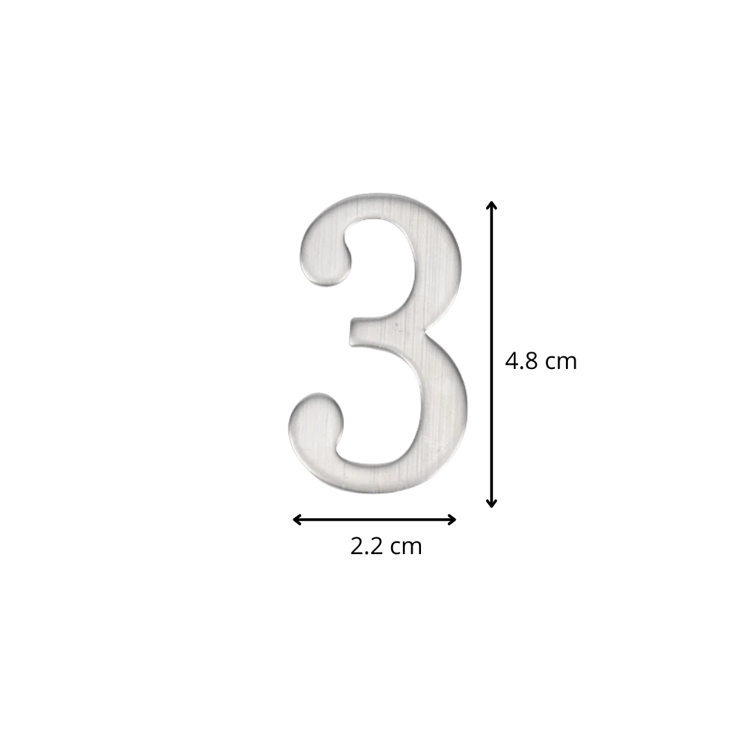 Edelstahl Hausnummer Modern Außen Wetterfest für Fassade und Hauseingang 3D Optik Silber