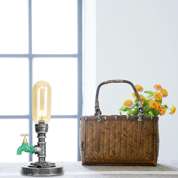 AmberLux Glas-Tischlampe Kapstil Klar für Wohnzimmer