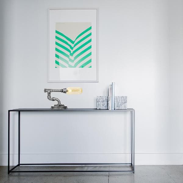 AmberLux Glas-Tischlampe Kapstil Klar für Wohnzimmer