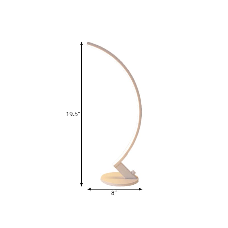 ArcoLume Bogen-Tischlampe modern Metall Silber Wohnzimmer