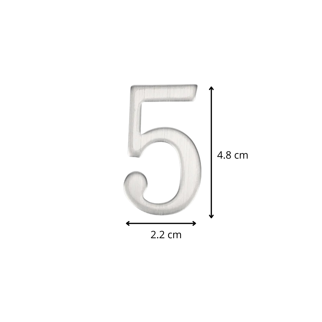 Edelstahl Hausnummer Modern Außen Wetterfest für Fassade und Hauseingang 3D Optik Silber