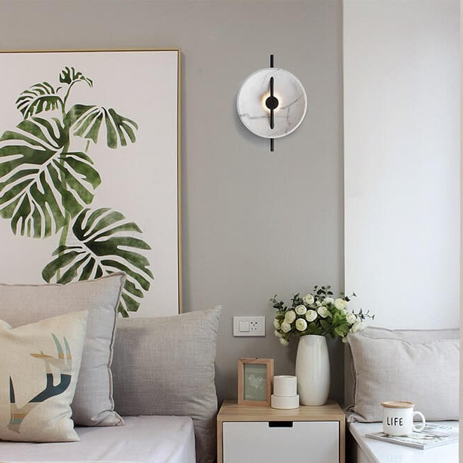 VerdeLamp - Moderne LED-Wandleuchte aus Kunstharz und Marmor