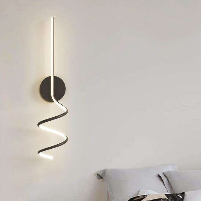 TwirlLight - Minimalistische LED-Wandleuchte mit kreativen Linien