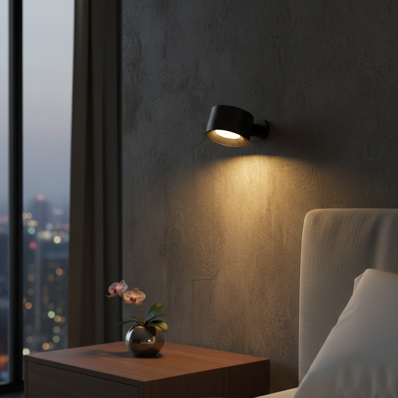 InfiniteGlow | Kabellose Dimmbarer LED-Wandleuchte mit 360° Drehfunktion