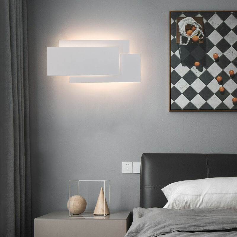 StackLight - Industrielle LED-Wandleuchte - Weiß/Schwarz, modernes Design für Schlafzimmer/Wohnzimmer