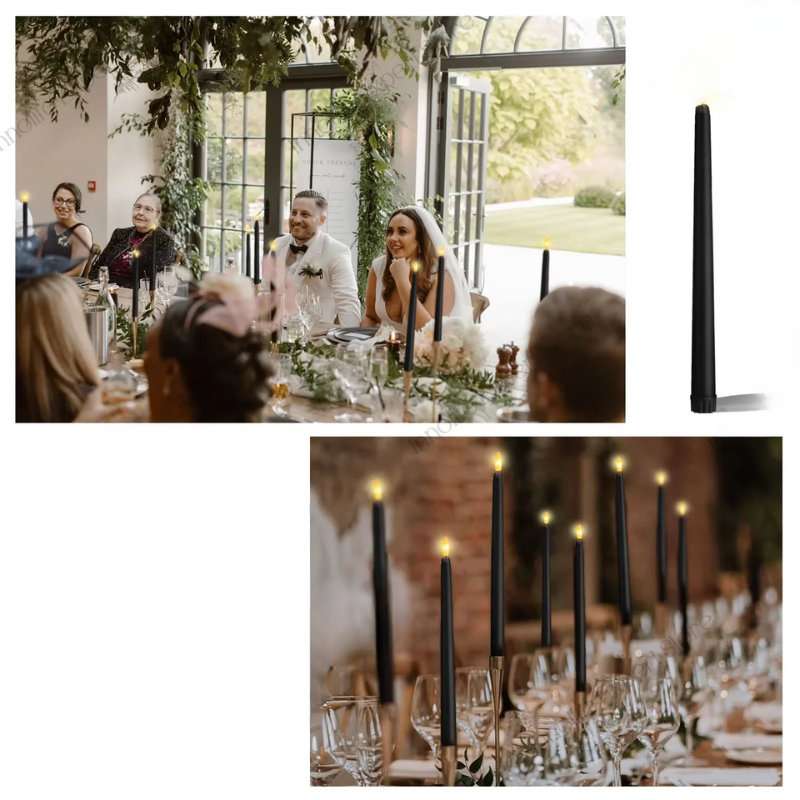 ShadowGlow – Schwarze LED-Spitzkerzen stimmungsvolle Dekolampen für Halloween