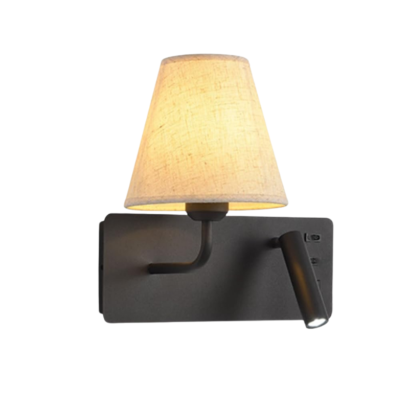 ShineNest - Moderne Wandlampe mit USB-Leselicht