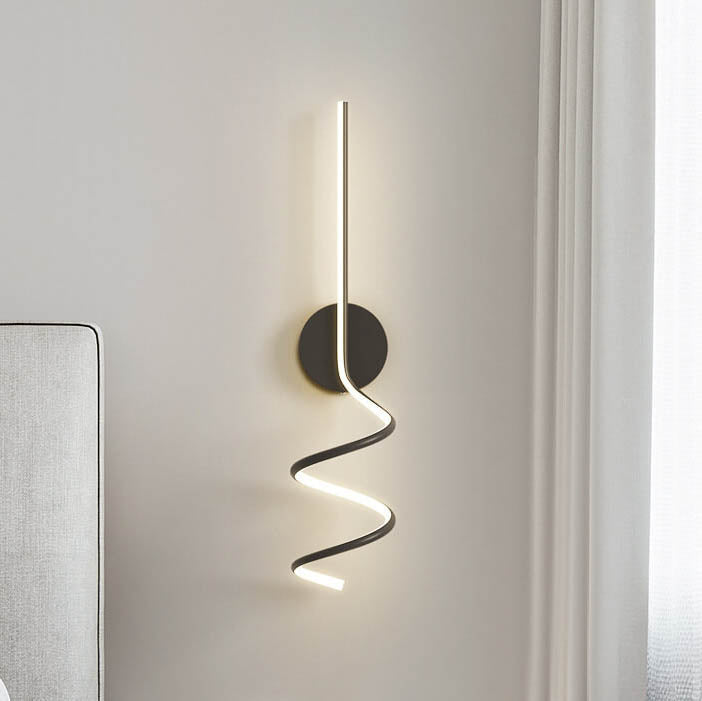 TwirlLight - Minimalistische LED-Wandleuchte mit kreativen Linien