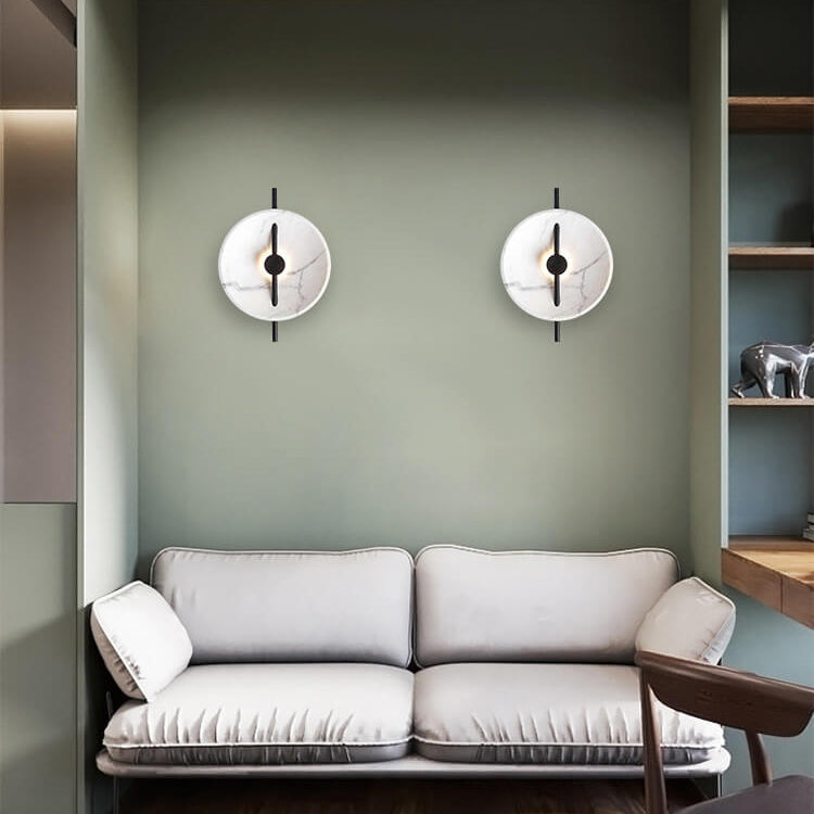 VerdeLamp - Moderne LED-Wandleuchte aus Kunstharz und Marmor