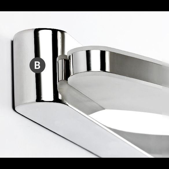 Zenith LED-Wandleuchte - Ovale Chrom-Wandleuchte für das Schlafzimmer