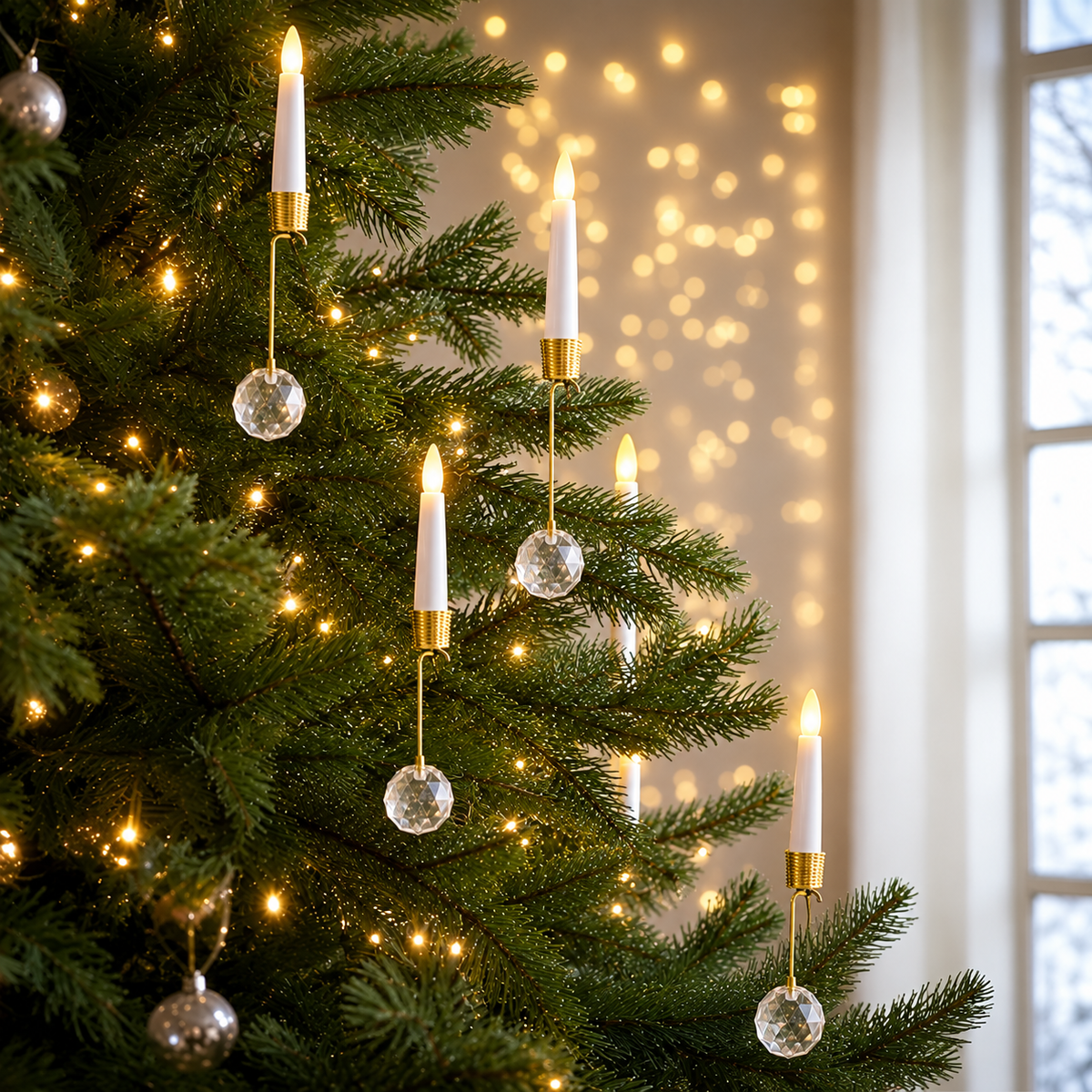 LED-Kerzen mit Timer für den Weihnachtsbaum – Realistischer Flackereffekt mit Fernbedienung