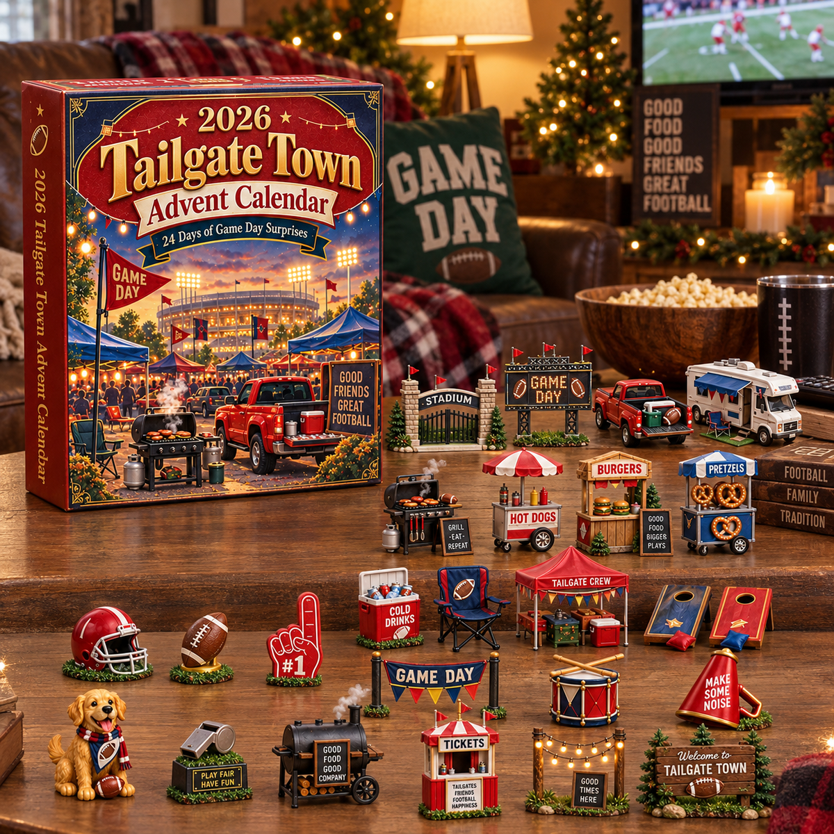 2026 Tailgate Town Adventskalender – Stilvolle Weihnachts- und Football-Deko für Fans 5