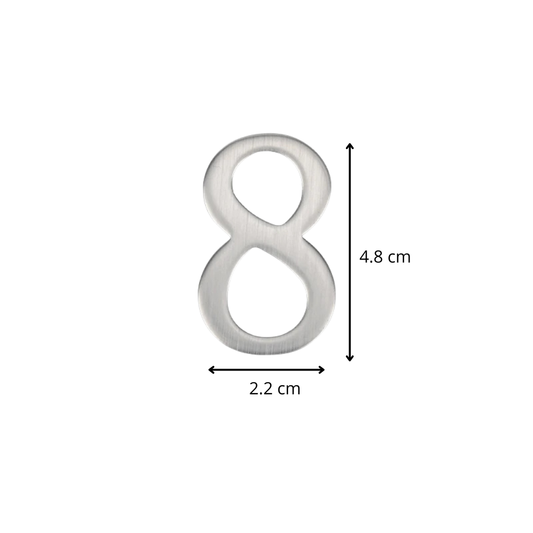 Edelstahl Hausnummer Modern Außen Wetterfest für Fassade und Hauseingang 3D Optik Silber