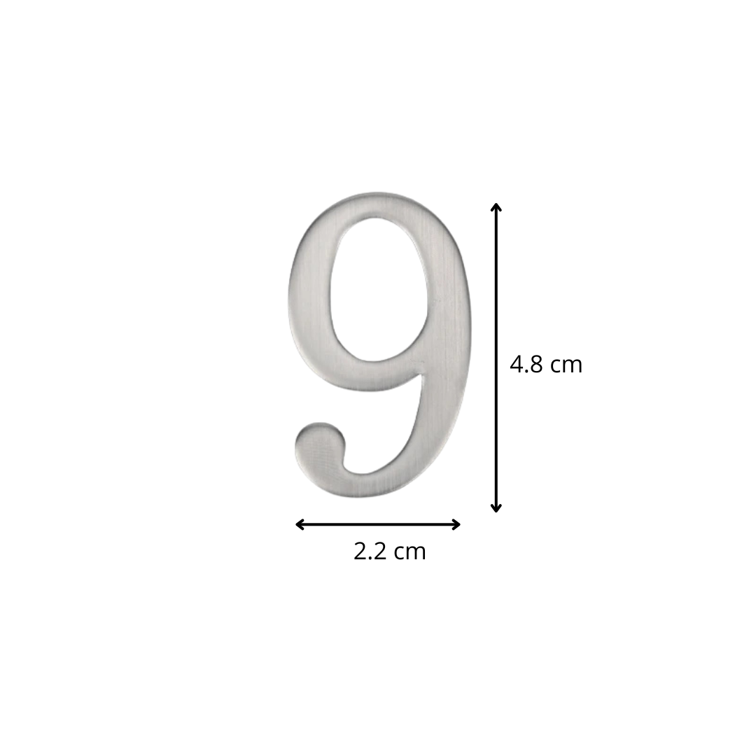 Edelstahl Hausnummer Modern Außen Wetterfest für Fassade und Hauseingang 3D Optik Silber