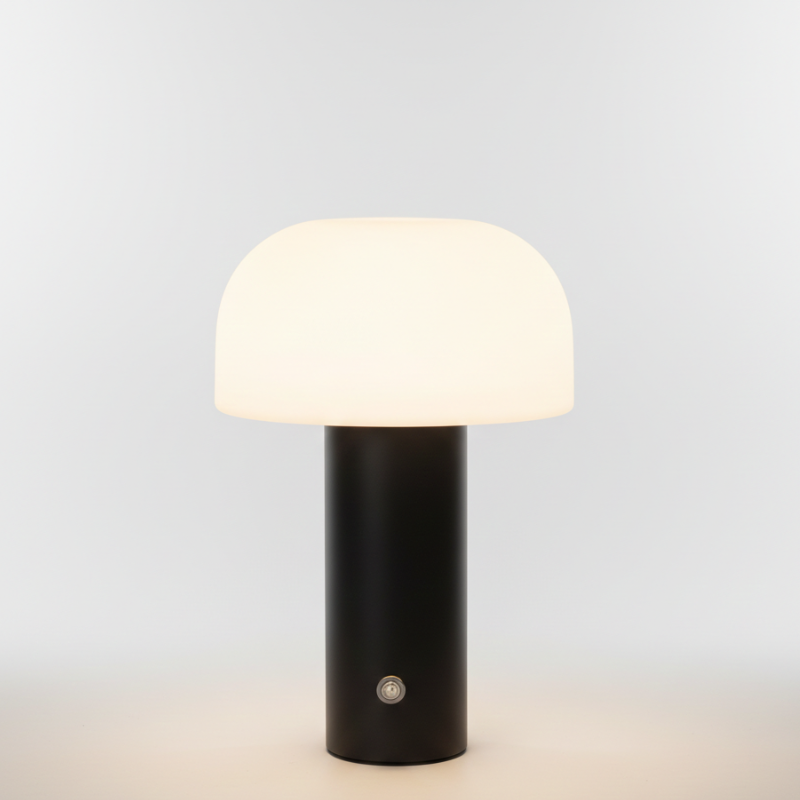 EuroPilz Tischlampe – Pilzform, Europäischer Stil, Weiß, für Wohnzimmer