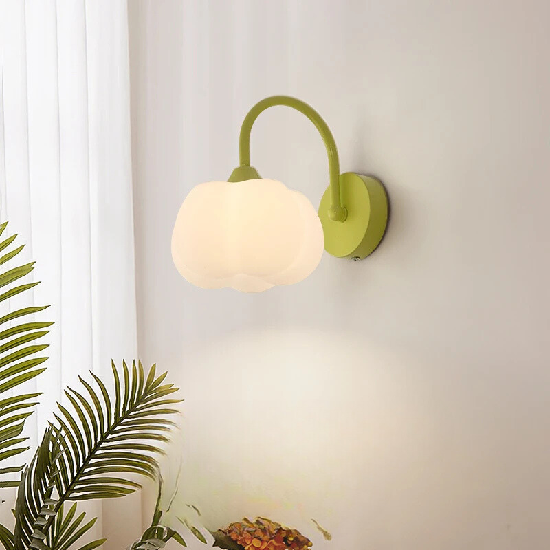 ModernAura LED Wandleuchte mit Zugschalter - Weiß oder Grün für Schlafzimmer und Wohnzimmer