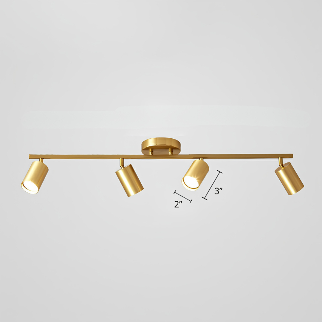 LumeTrack – Minimalistischer Goldener LED-Deckenstrahler
