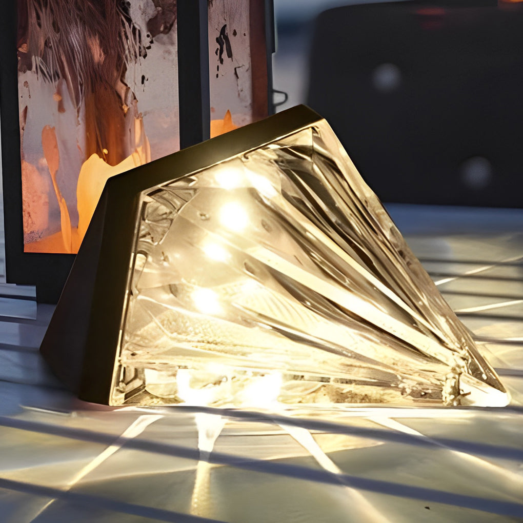 GeoLuxe - Geometrische LED-Solar-Wandleuchte - Wasserdicht Schwarz für Außenbeleuchtung