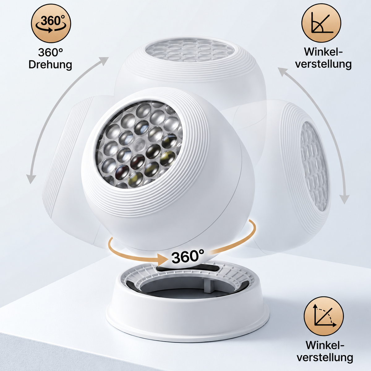 LED-Schneeflocken-Projektor Modern – 360° Drehung, USB, Sanftes Licht