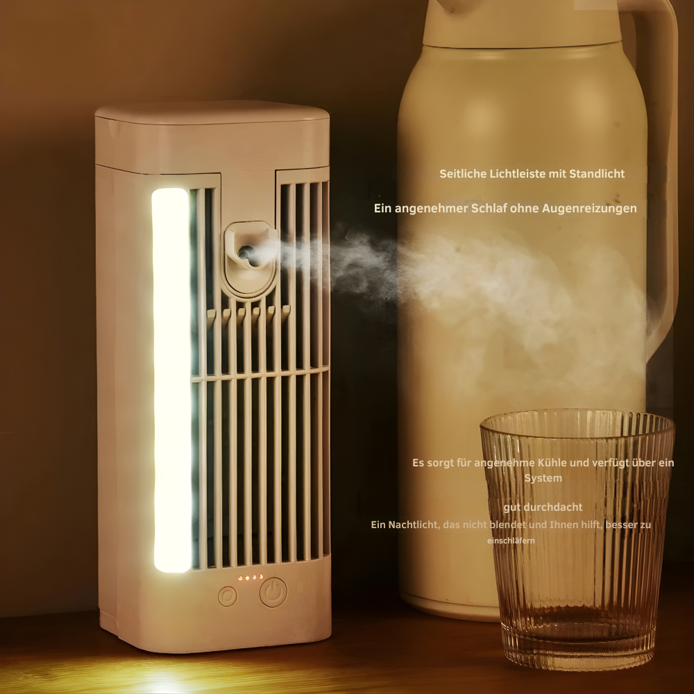 Mini-Ventilator | Tragbare Klimaanlage, Sprühnebel-Funktion
