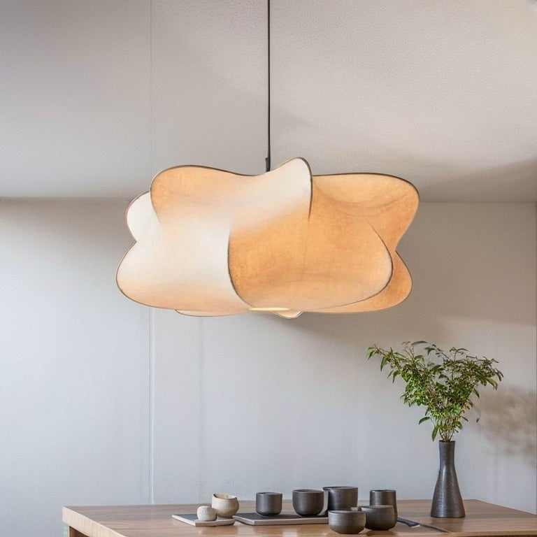 Hängelampe aus Seide – Japanischer Stil – LED – Warmweiß – Salon