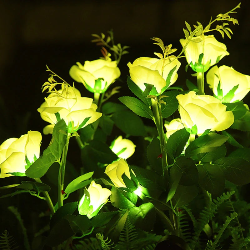 LumoBloom Solar Gartenlichter Blumenoptik bunt für Außenbereich