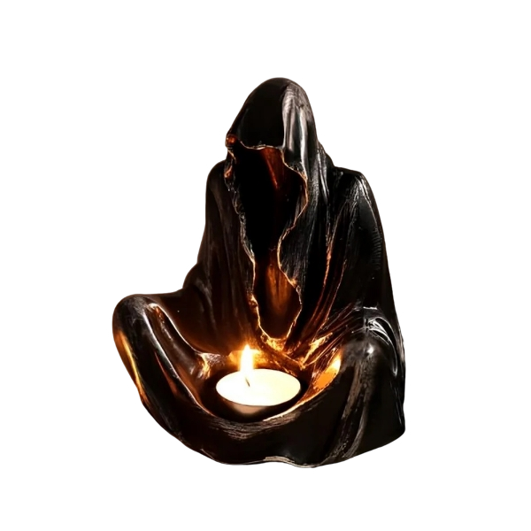 LumoAsh Kerzenhalter Vintage-Stil Dunkelgrau für Tischdeko Innen