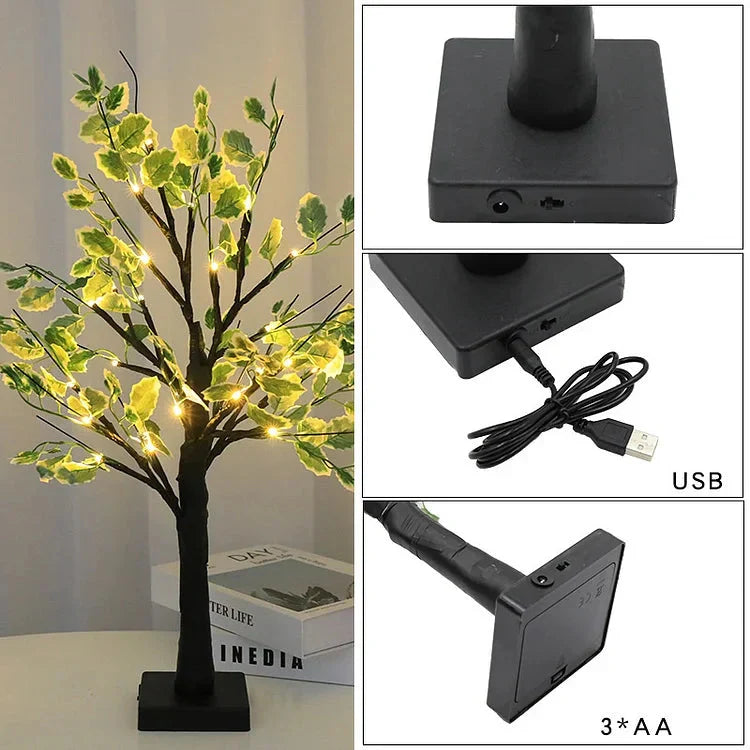 Lumora LED Baumlichter mit Grünen Blättern – Warmweiß Garten & Terrasse