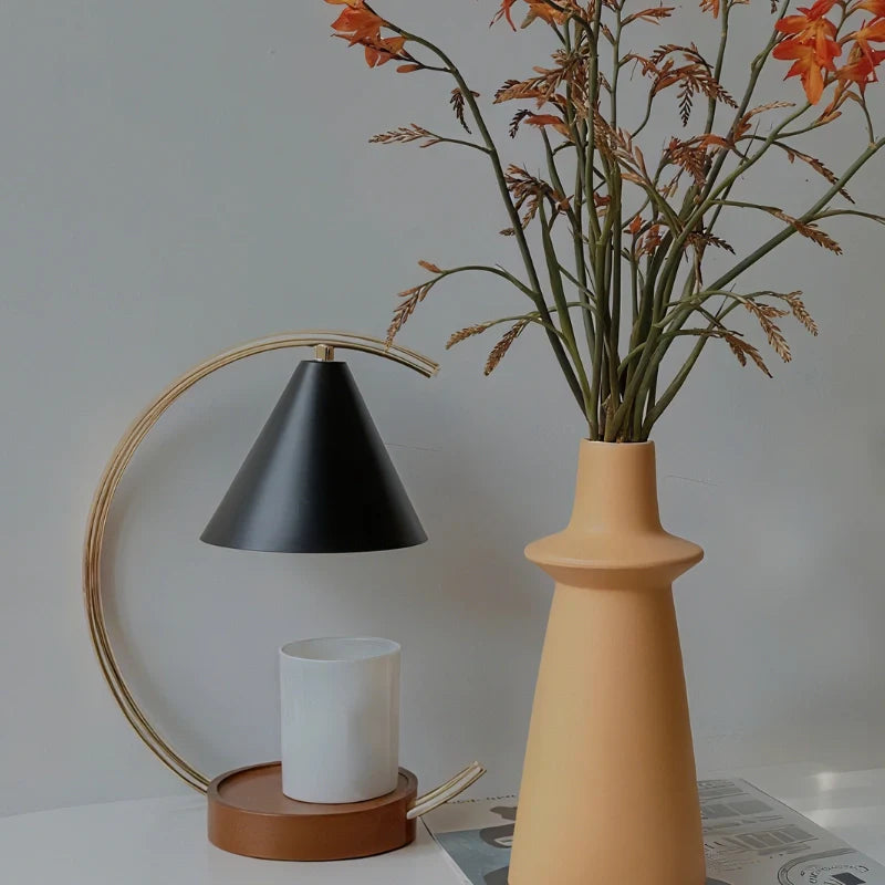 LunaGlow Duftlampe Vintage Stil dimmbar gold fürs Wohnzimmer