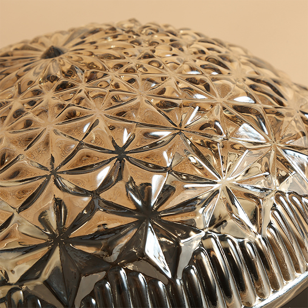CrystalBreeze - Gerippte Glas-Deckenleuchte für das Schlafzimmer