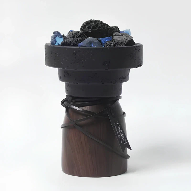 LumoLava Kerzenhalter Modernes Design Fließoptik Bronze Innen