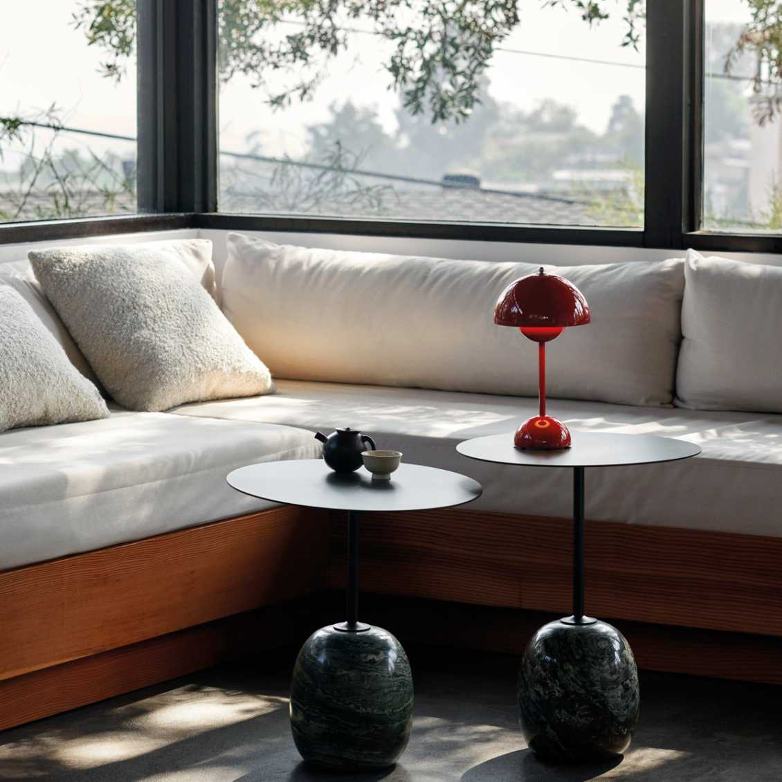 Mondschein – Moderne LED-Tischlampe dimmbar Weiß Wohnzimmer