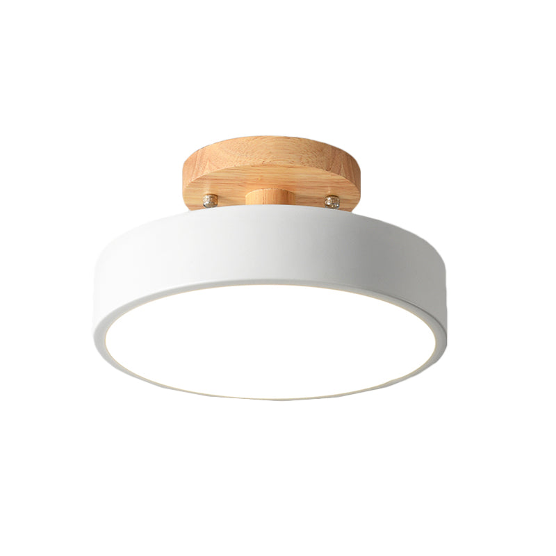 WoodTone - Skandinavische Trommel-LED-Deckenlampe