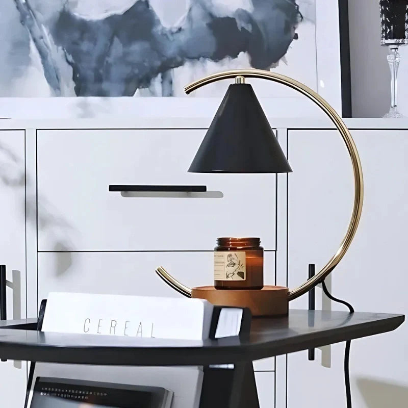 LunaGlow Duftlampe Vintage Stil dimmbar gold fürs Wohnzimmer