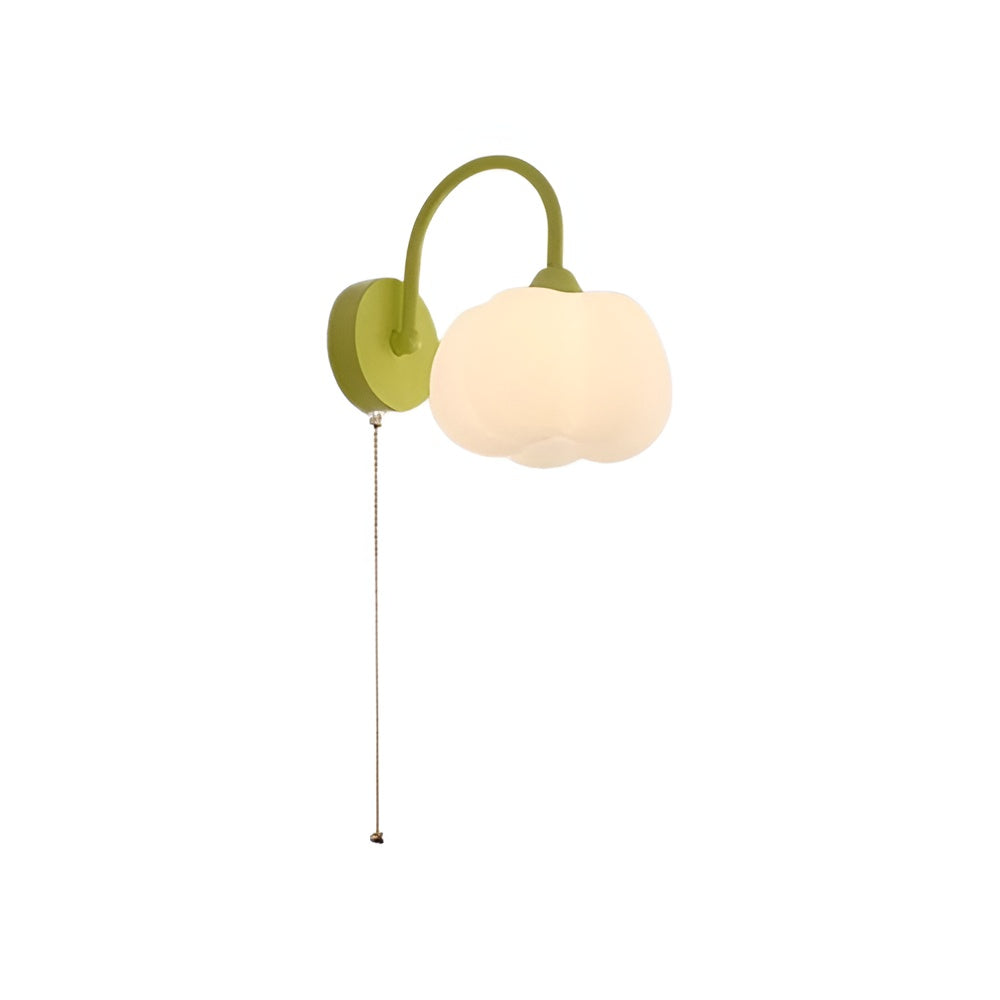 ModernAura LED Wandleuchte mit Zugschalter - Weiß oder Grün für Schlafzimmer und Wohnzimmer