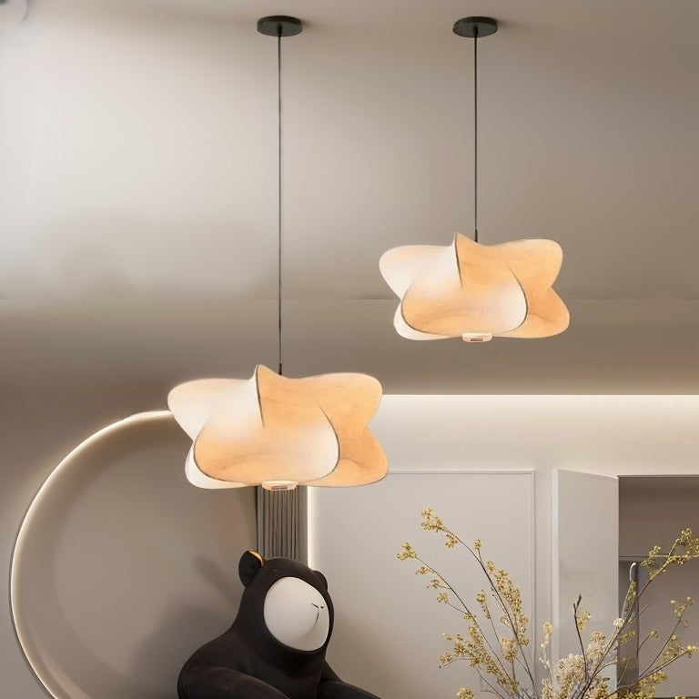 Hängelampe aus Seide – Japanischer Stil – LED – Warmweiß – Salon