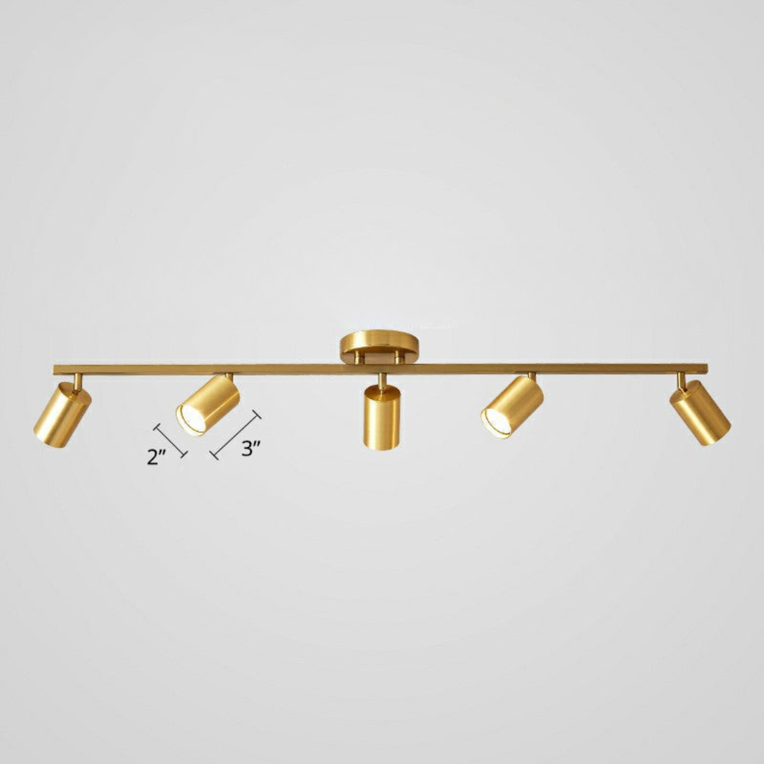 LumeTrack – Minimalistischer Goldener LED-Deckenstrahler