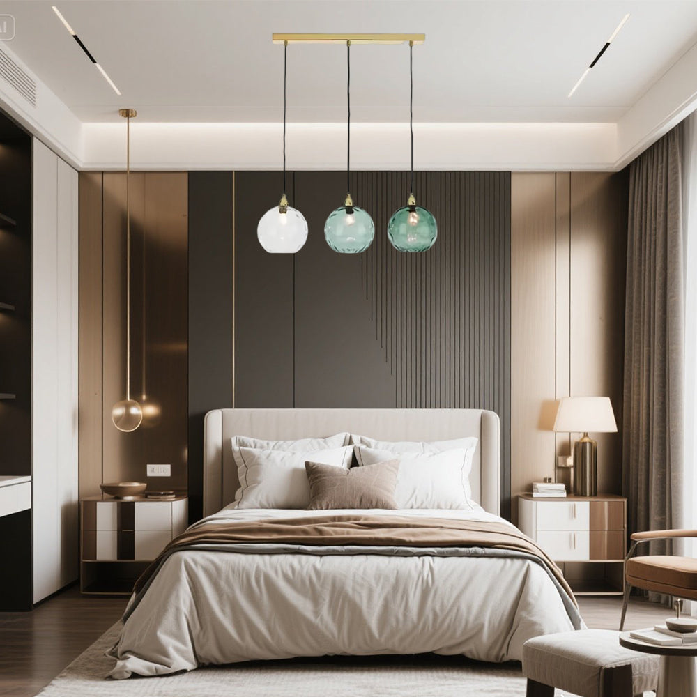 AquaGlow Glas-Pendelleuchte Modern Bunt mit Wassereffekt für Esszimmer