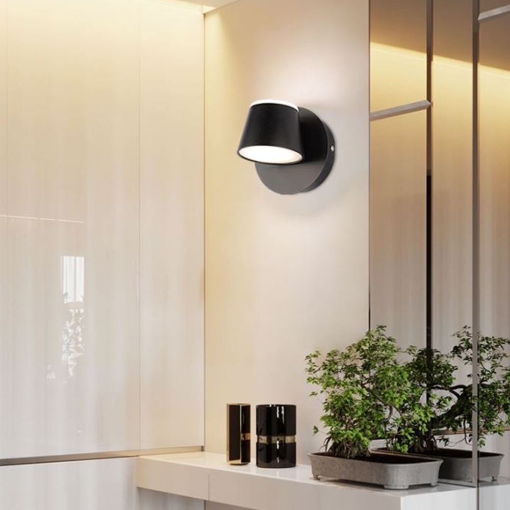 Axelle LED-Wandleuchte - elegante schwarze Wandleuchte für Schlafzimmer oder Bad