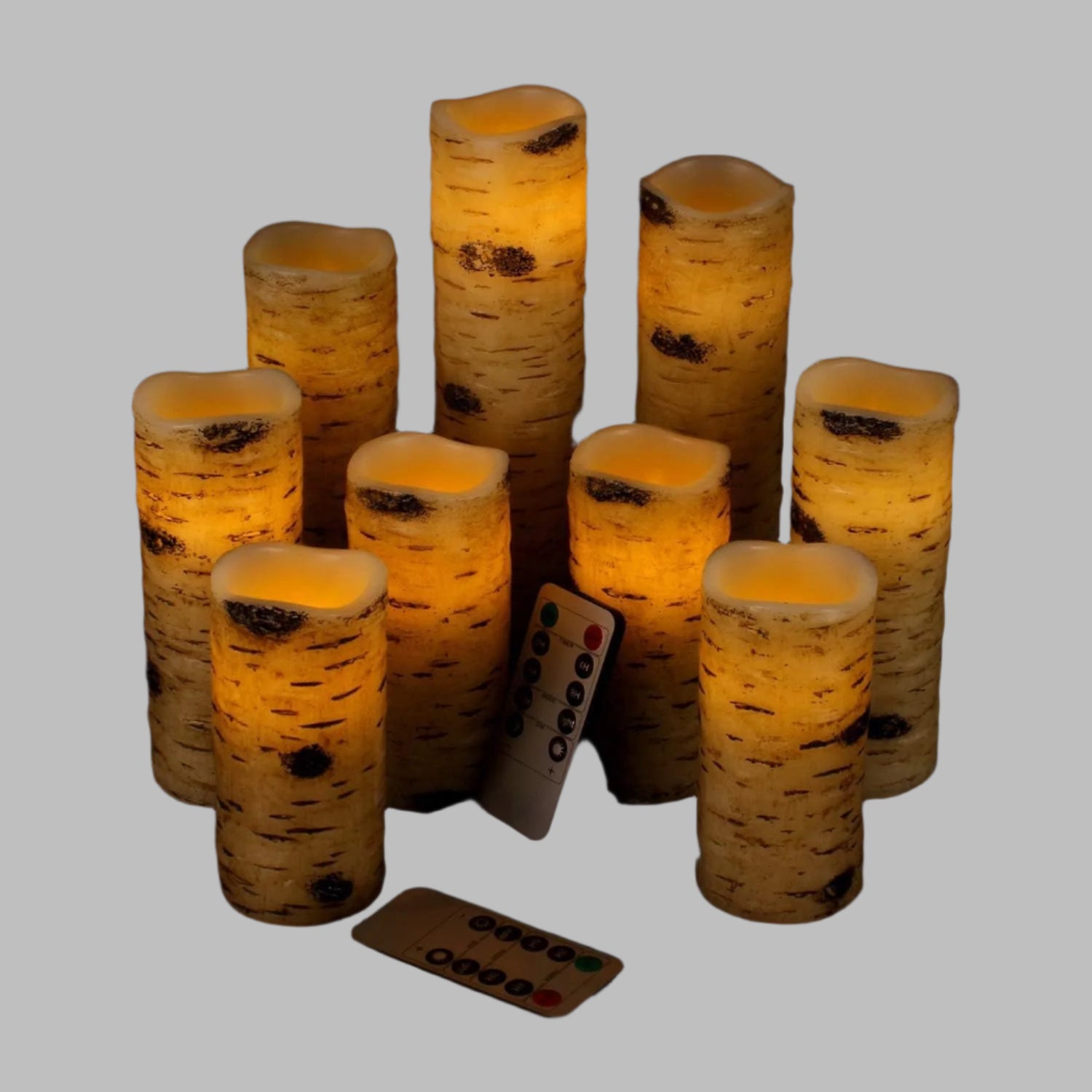 Lichtzauber LED-Kerzen-Set – Flackereffekt, Creme, für Wohnzimmer