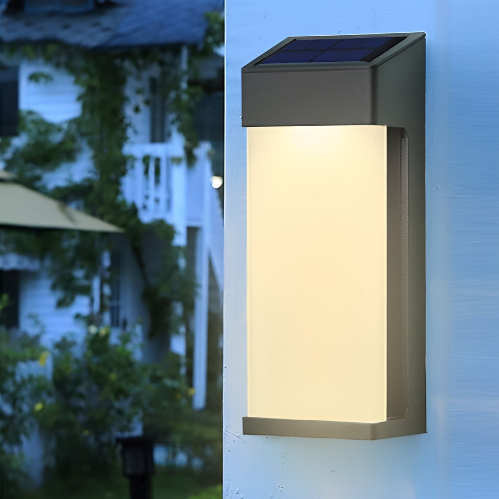 SolarNova LED Solar Wandleuchte Außen – 2er-Set, Schwarz & Wasserdicht