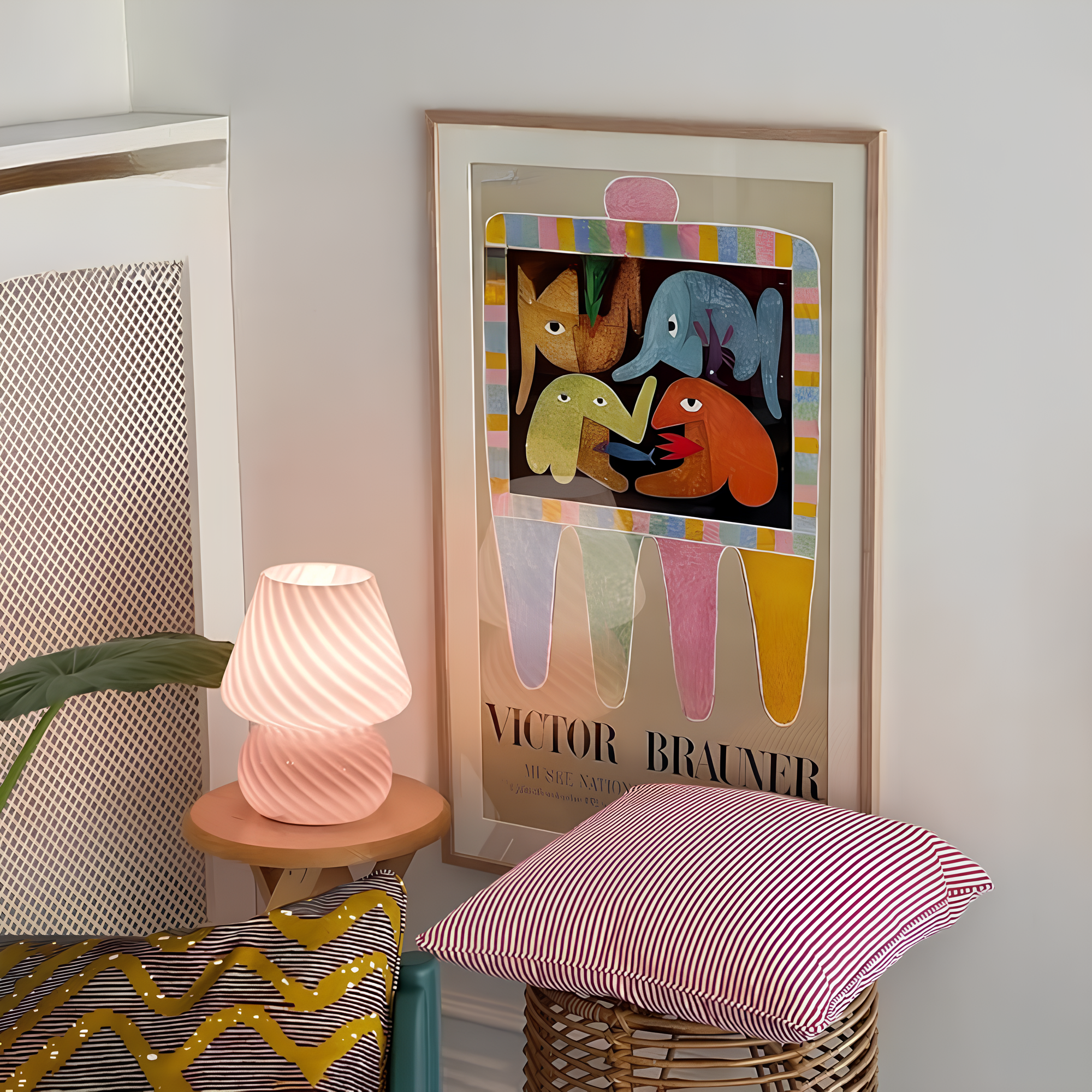 LumoGlas Vintage Glaslampe – handgefertigt amber für Wohnzimmer