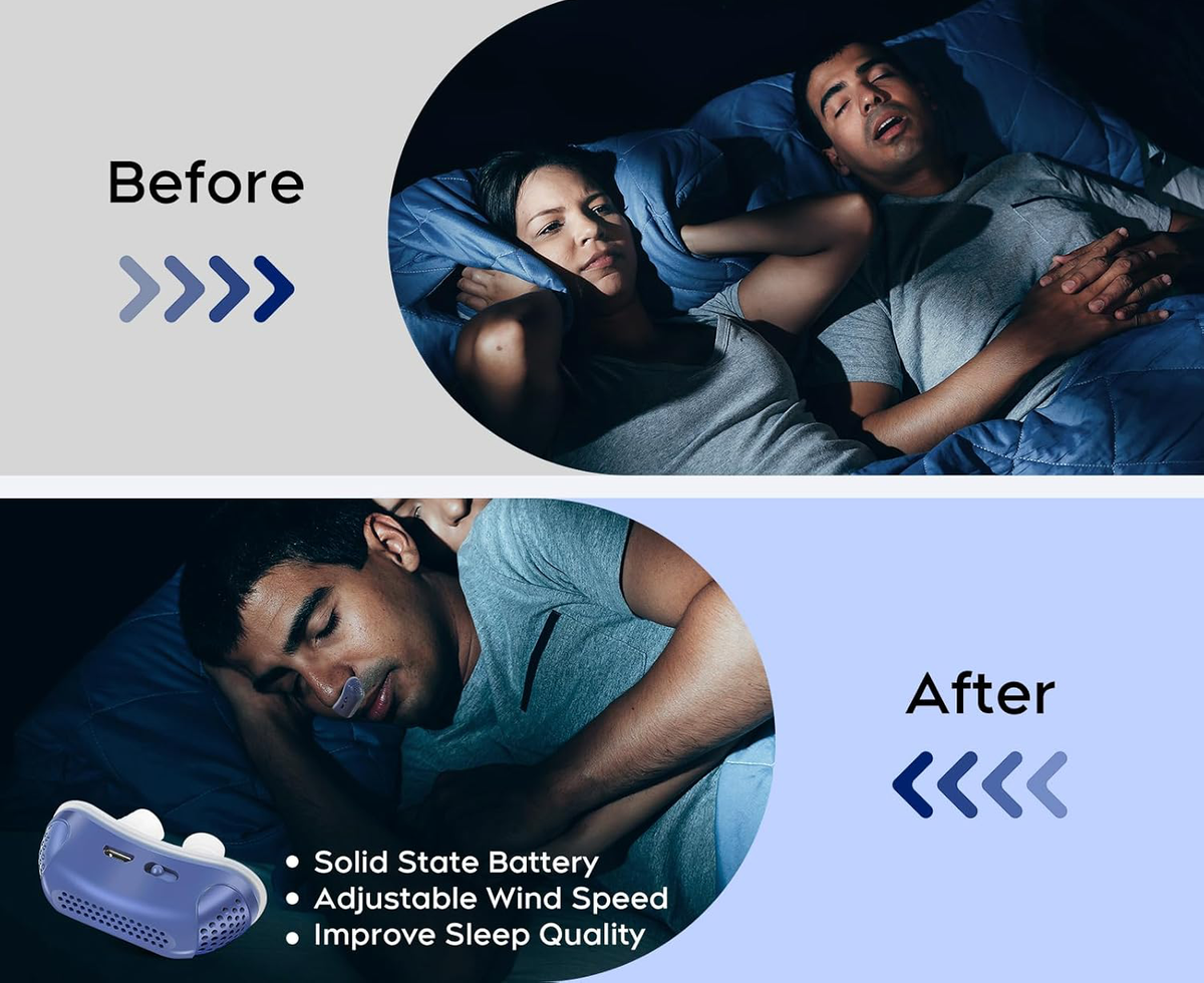 Micro-CPAP Schlafapnoe-Gerät für Reisen & Anti-Schnarchen - CPAP-Alternative