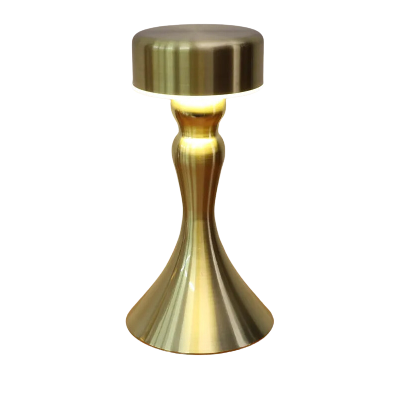 GoldenGlow - Luxuriöse kabellose Tischlampe mit Ladefunktion