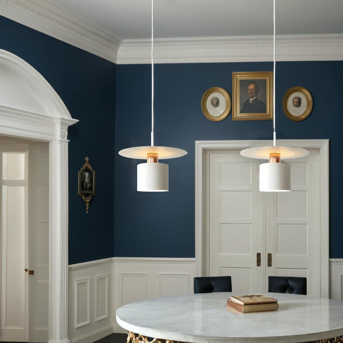 Moderne LED Pendelleuchte Zylinderform warmes Licht Küche Wohnzimmer