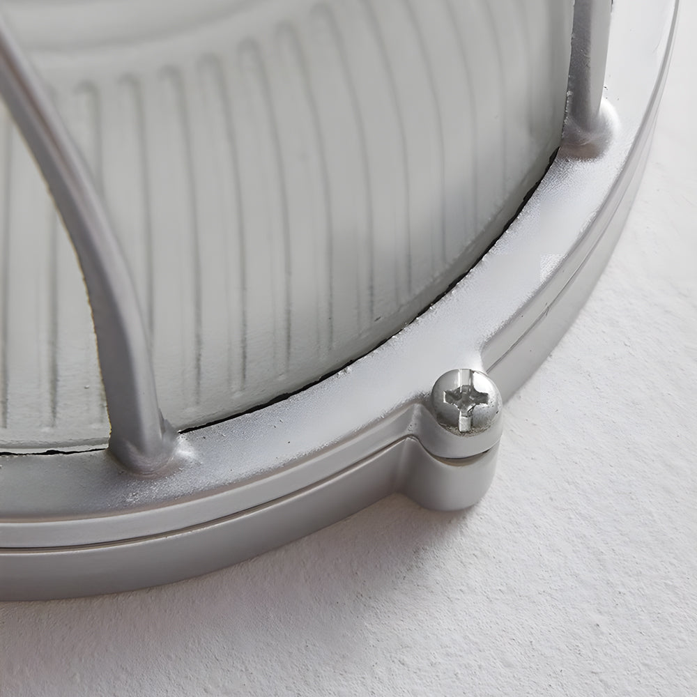 Retro-Industrie-Wandleuchte für draußen - ovales/rundes Design mit E27-Fassung